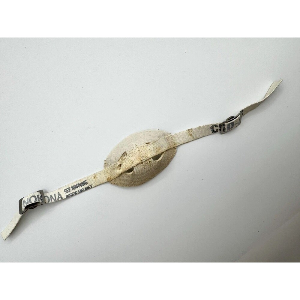 Vtg 1960s NOKONA White Football Helmet Chinstrap Soft Cup Rare USA